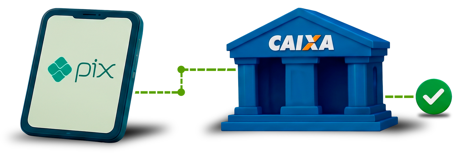 Pagamento via PIX creditado na conta CAIXA Tem